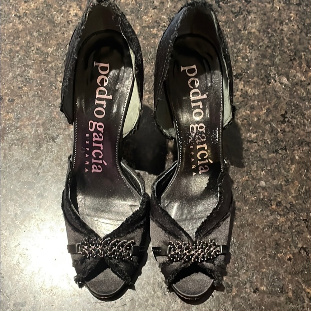 Pedro Garcia Black Elegant Heels